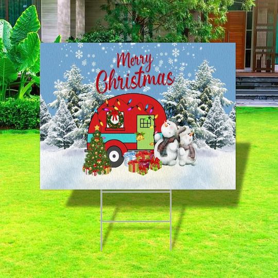 Winter Welcome Merry Christmas Yard Signs