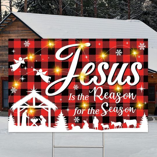 Christmas Holy Nativity Yard Sign