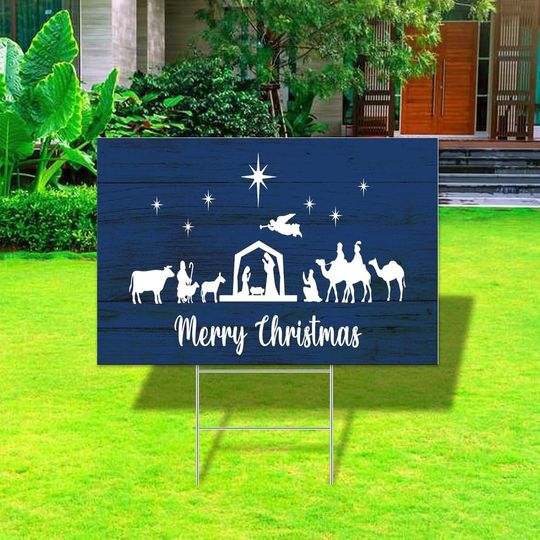 Merry Christmas Yard Lawn Sign