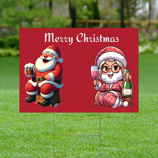 Merry Christmas Yard Sign, Christmas Sign, Funny Yard Sign, Garden Accessories, Yard Patio Decor, Lawn Sign, Christmas Accessories