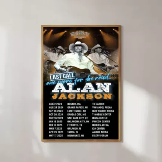 Alan-Jackson Last Call US Tour Date 2024 North America Poster Concert