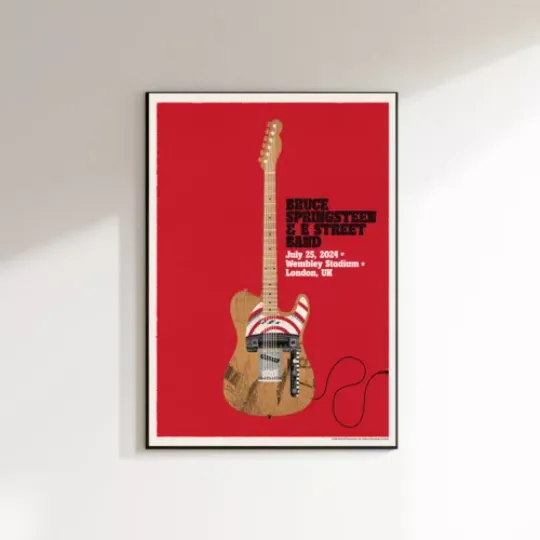 Bruce Springsteen London UK July 25 2024 World Tour Poster