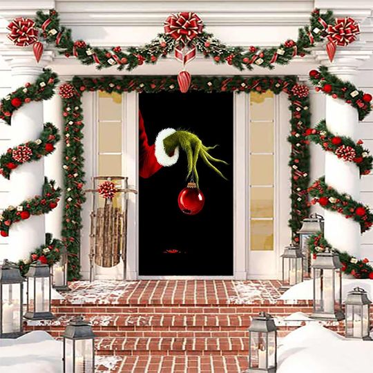 funny character Decor - Christmas Door Covers - funny character Door Decor - funny character Decorations - funny character Holiday Door Covers