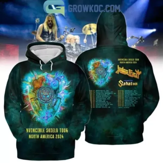 Judas Priest Invisible Shield Tour North America 2024 Hoodie