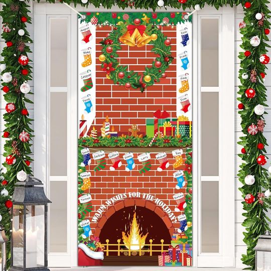 Merry Christmas Door Decorations Xmas Door Decorations Christmas Door Cover