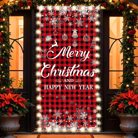 Christmas Door Cover Decoration Merry Christmas Door Decorations