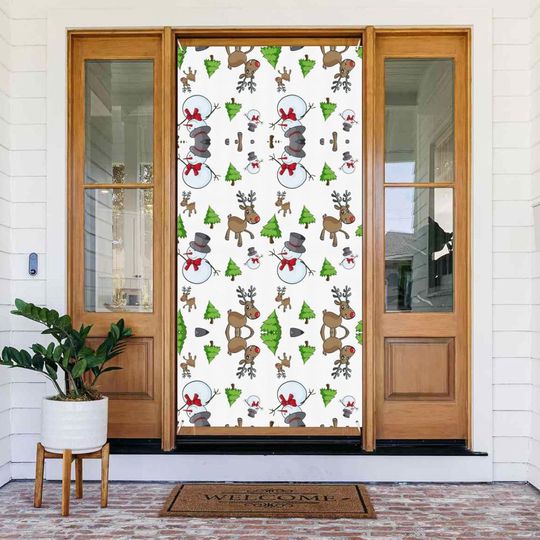 Merry Christmas Happy Print Party Decoration Door,Summer Party Supplies For Indoor Outdoor