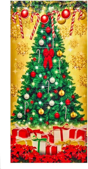 Rubie's Printed Christmas Tree Holiday Door Cover