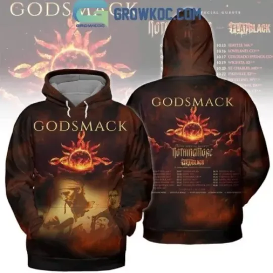 Godsmack With Nothingmore And Flatblack 2024 Tour Hoodie