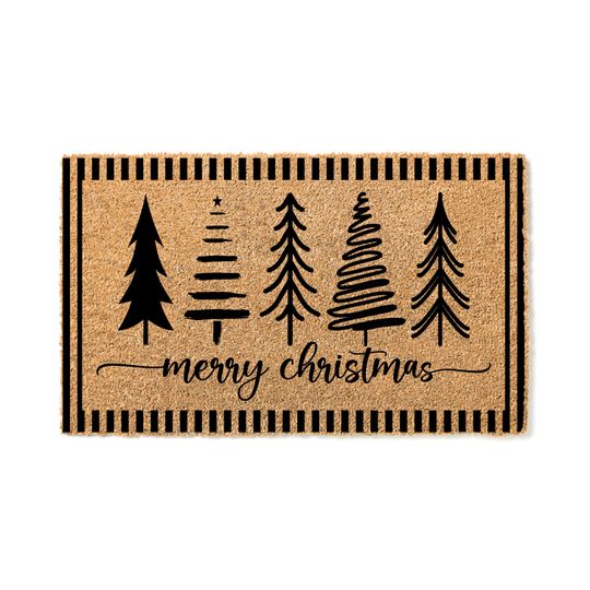 Christmas Doormat | Merry Christmas | Holiday Doormat | Doormat Outdoor | Christmas Design | Winter Doormat | Merry Christmas Tree