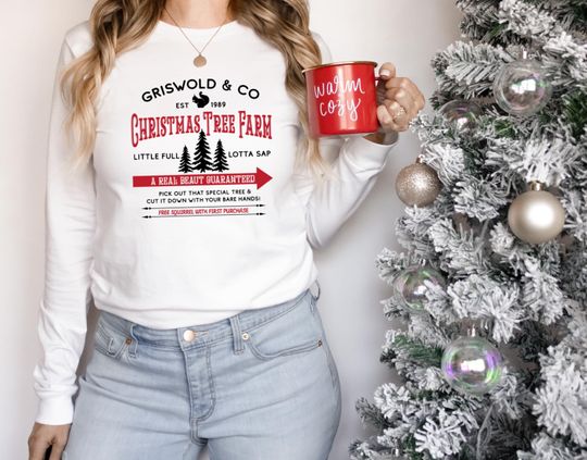 Griswold Christmas tree long sleeve shirt, Christmas long sleeve shirt for women, Christmas Vacation movie long sleeve shirt