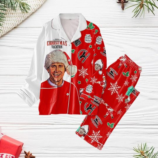 National Lampoons Pajamas Set, Clark Griswold Pajamas Set, You Serious Clark Pajamas, Griswolds Tree Farm Pajamas, Christmas Gift