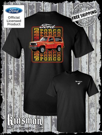 Ford Bronco 1983 2-Sided T-Shirt - Official Licensed Product -