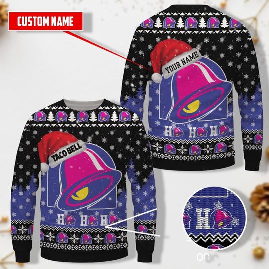 Taco Bell Cake Ugly Sweater, Taco Bell Lover Shirt, Men And Women Sweater, Christmas Party Gift, Christmas Crewneck, Custom Sweater