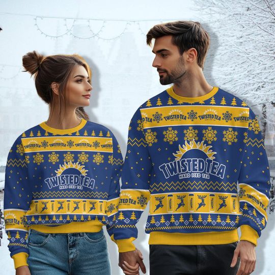 Twisted Tea Christmas Ugly Sweater, Drinking Party Shirt, Twisted Tea Shirt, Christmas Gift For Men Women, Holiday Vacation Sweater