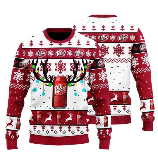 Christmas Dr Pepper Ugly Sweater, Christmas Drinking Shirt, Diet Dr Pepper Shirt, Family Sweater, Gift For Christmas, Holiday Sweater