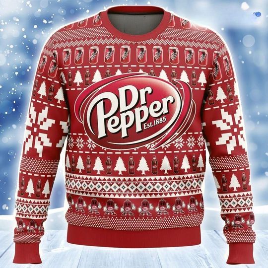 Dr Pepper Ugly Christmas Sweater, Drinking Party, Diet Dr Pepper Shirt, Gift For Christmas, Merry Christmas Sweater, Xmas Holiday Trip