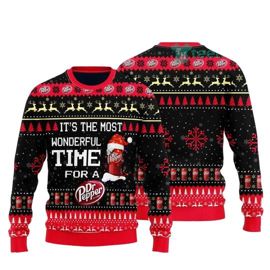 Christmas Dr Pepper Ugly Sweater, Happy Christmas Drinking Shirt, Soda Christmas Shirt, Family Sweater, Xmas Holiday Trip Shirt