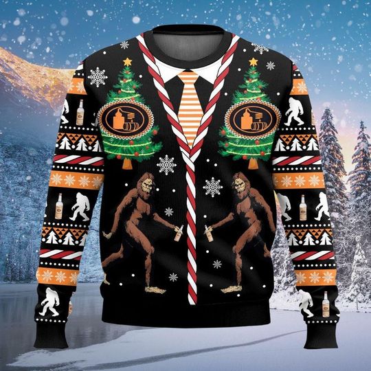 Tito's Bigfoot Christmas Ugly Sweater, Tito's Handmade Vodka Shirt, Alcoholic Ugly Sweater, Austin Texas Label Sweater, Holiday Gift