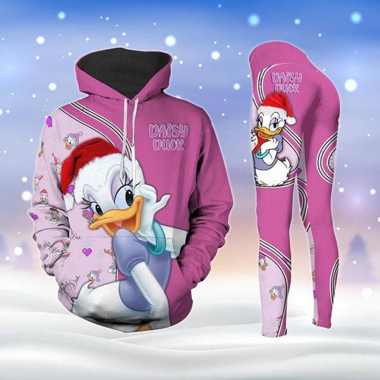 Christmas Daisy Hoodie Legging, Disney Daisy Holiday Shirt, Daisy Duck Yoga Leggings, Disney Xmas Women Hoodie, Gift For Her