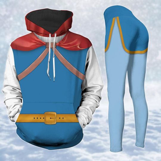 Christmas Snow White Prince Hoodie Legging, Florian Cosplay Costume, Disneyland Trip Shirt, Magic Kingdom Merch, Gift For Men Women