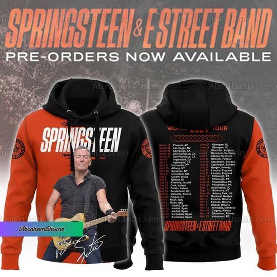 Bruce Springsteen 2024 Tour Hoodie, Bruce Springsteen World Tour Shirt, Springsteen Rock Tour Shirt, Bruce Springsteen Fan Gift