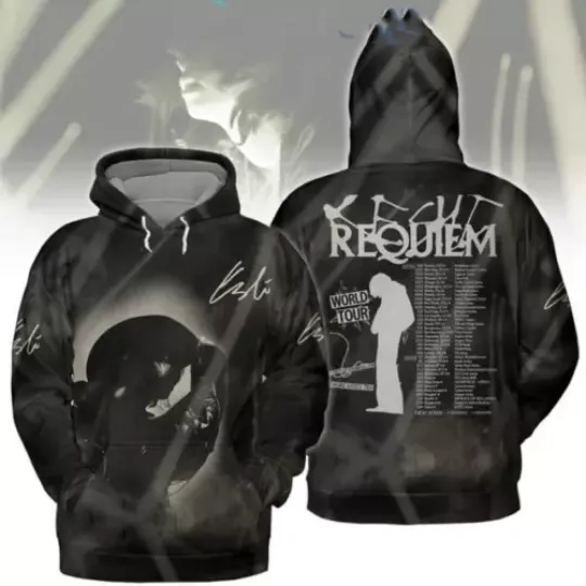 3d hoodie rap lovers, Keshi Requiem World Tour 2024 Hoodie, gift fans