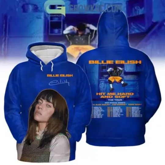 Billie Eilish 2024 With Nat& Alex Wolff Hit Me Hard And Soft Tour Hoodie Shirt
