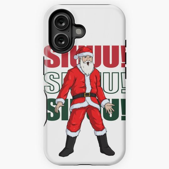 Santa Ronaldo goal celebration siuuu iPhone Case