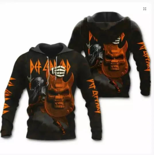 Def Leppard 3d hoodie hoodie 3d shirt new, Halloween trending