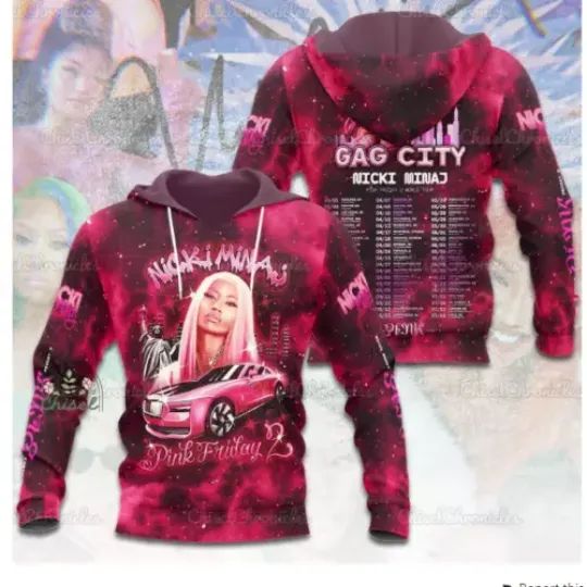 Nicki Minaj Hoodie 3D- all printed, Dad gift hoodie 3d