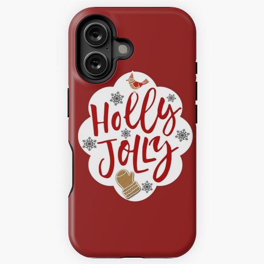 Holly Jolly, Holidays Gifts, Minimalist Christmas collection  iPhone Case