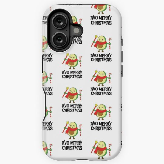 Avocado Merry Christmas, Vegan Chrismas iPhone Case