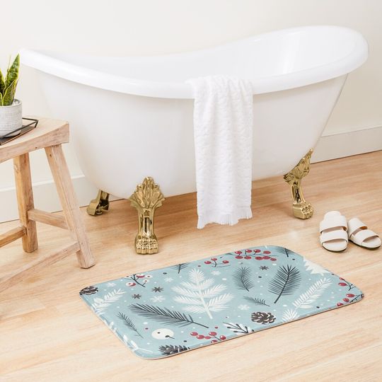 Winter Wonderland: Festive Seasonal Pattern Bath Mat