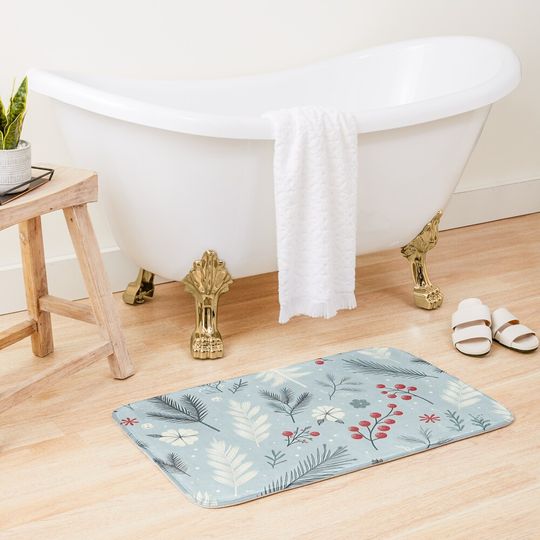 Winter Wonderland: Festive Seasonal Pattern Bath Mat