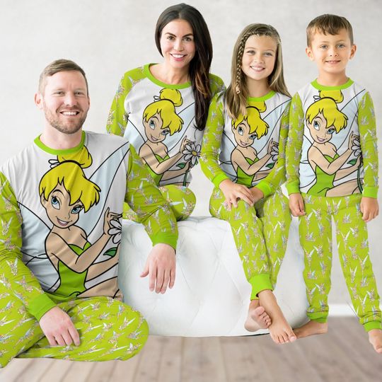 Tinkerbell Family Pajamas, Disney Princess Christmas Pajamas, Disney World Matching Pajamas Set, Holiday Pajamas, Pajamas For Party