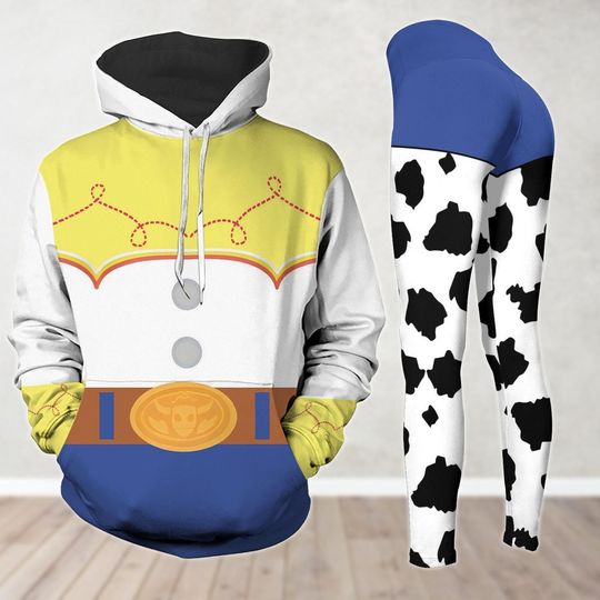 Toy Story Jessie Hoodie And Leggings, Jessie Cowgirl Cosplay Costume, Halloween Disney Character Hoodie, Women Leggings, Gift For Her