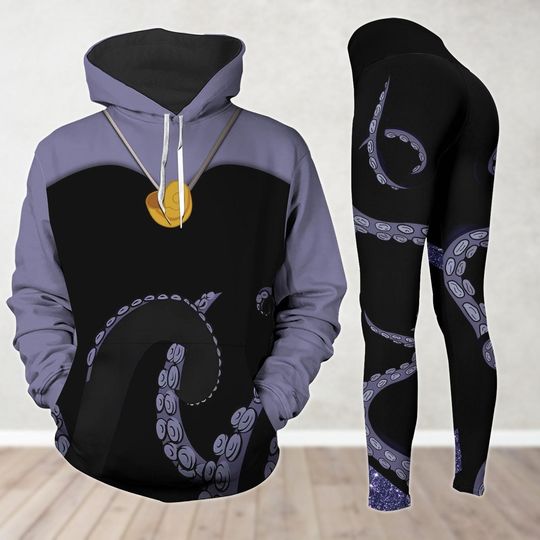 Ursula Hoodie And Leggings, Ursula Villain Octopus Cosplay Costume, Disney Villain Shirt, Bad Witch Hoodie, The Little Mermaid Costume