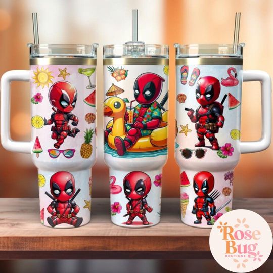 40oz Tumbler, DeadPool, Marvel Super Hero, Deadpool Tumbler, Trendy Marvel Tumbler