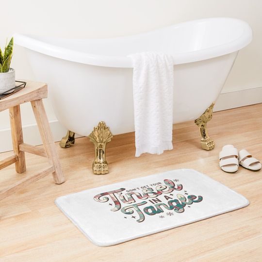 Don’t Get Your Tinsel in a Tangle – Fun Holiday Design for Stress-Free Cheer Bath Mat