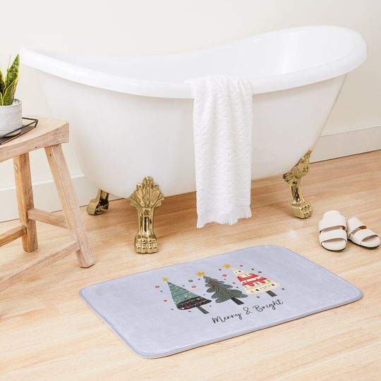 Merry And Bright Bath Mat