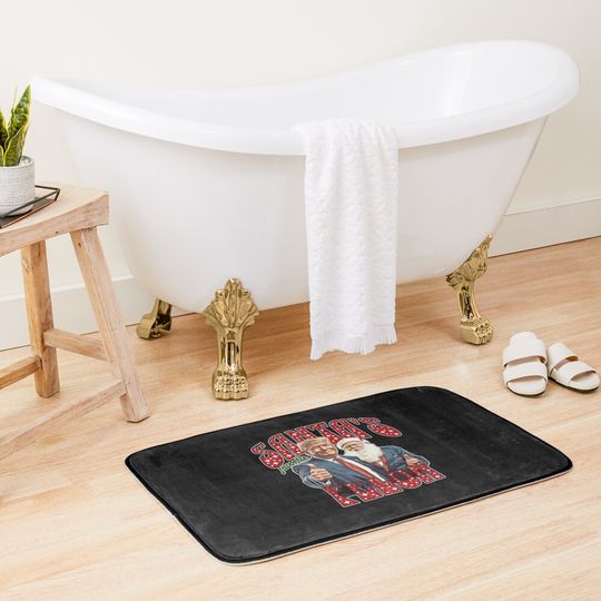 Santa's Favorite Felon Trump Christmas Bath Mat