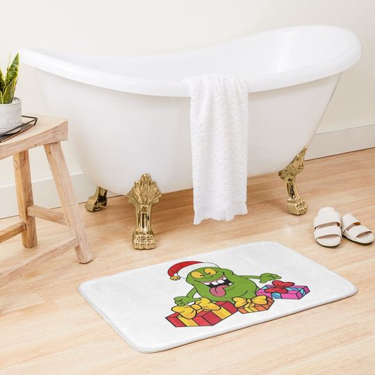 Slimer Christmas Gifts Bath Mat