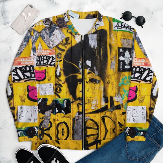 Vintage Bomber Jacket ,All Over Print Unisex Bomber Jacket
