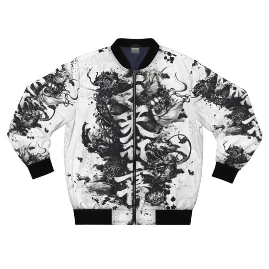 Japanese Bomber Men's Jacket ,Men's AOP Bomber Jacket,Japanese Streetwear Bomber Jacket