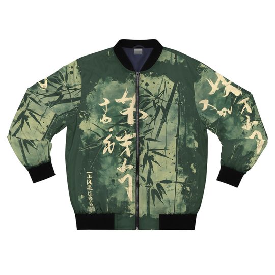 Vintage Japanese Bomber  Jacket ,Men's AOP Bomber Jacket,Vintage Flowers Bomber Jacket