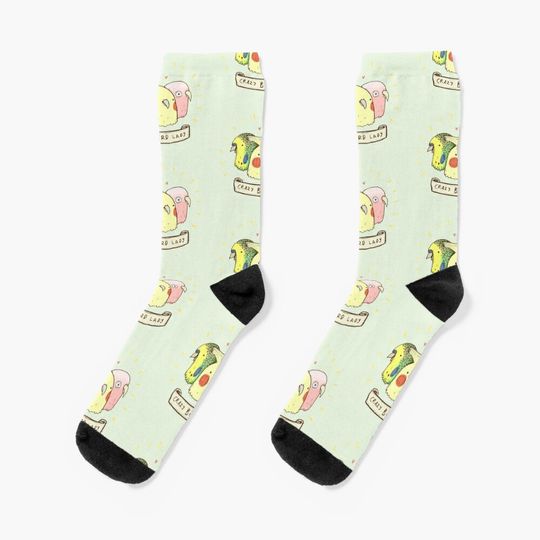 Discover Crazy Bird Lady Socks