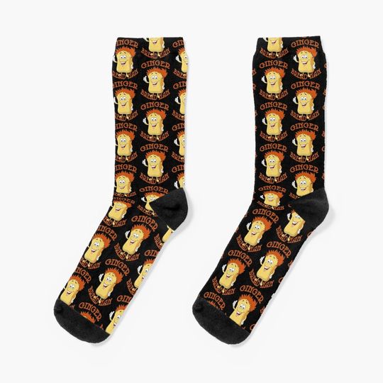 Funny Ginger Bread Red Hair Redhead Pride Gingerbread Christmas Socks