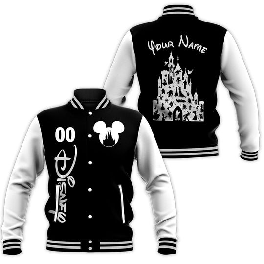 Discover Custom Disney Castle Baseball Jacket, Adult Varsity Jacket, Personalized Disney