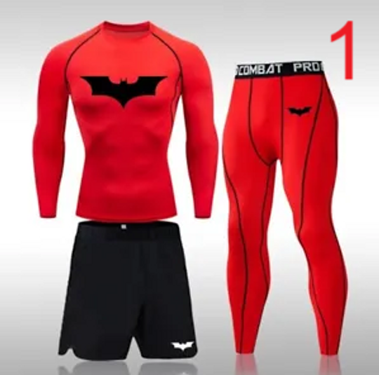 Men's Running Sport Suit Drying Sportswear Compression Clothing Fitness Training